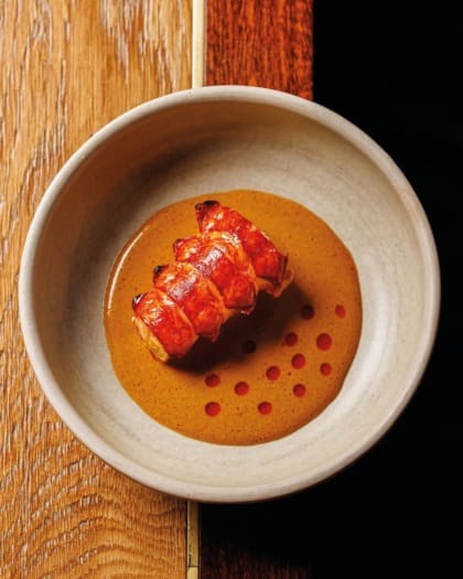 The best restaurants in London | Cornish Native lobster with peanut and sesame at Bibi Mayfair