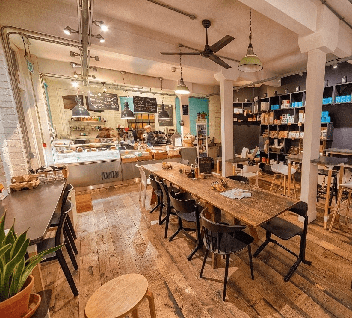 The best cafes for working in London | interiors at Hej coffee, South London