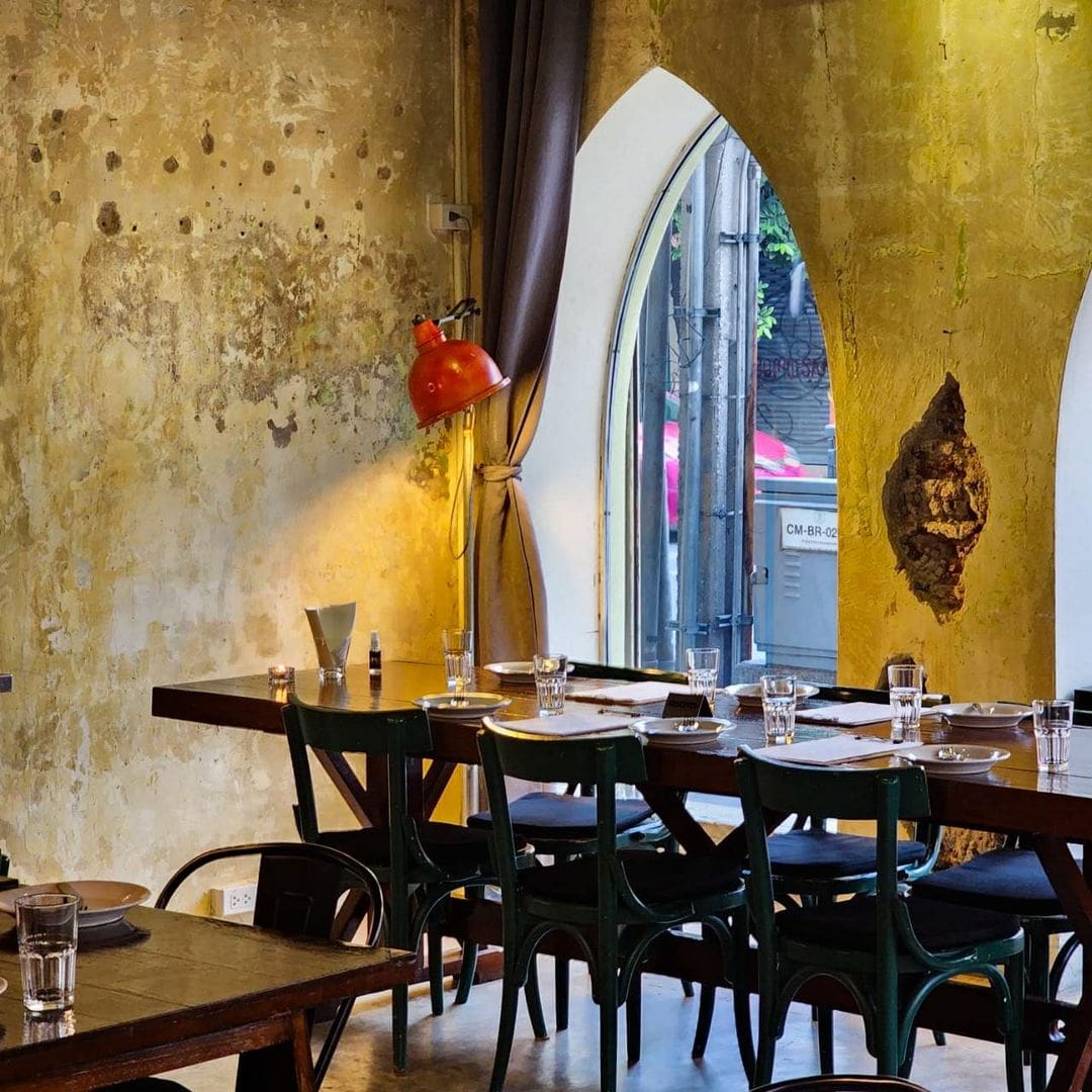 Rustic interiors at Samlor, serving some of the best Thai dishes in Bangkok