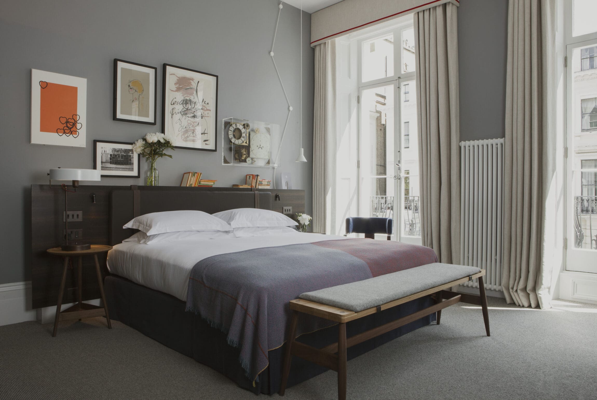The best hotels in London | The master bedroom at The Laslett, Notting Hill