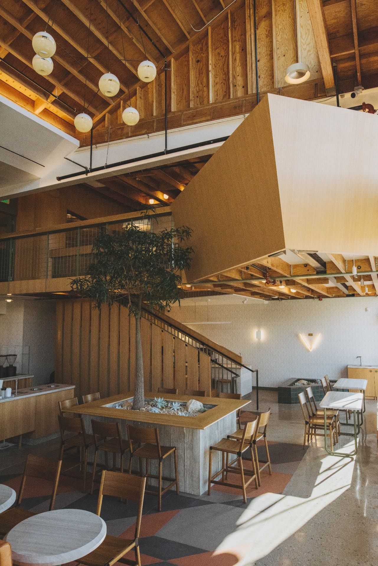 Soothing wooden interiors at Verve Coffee Roasters