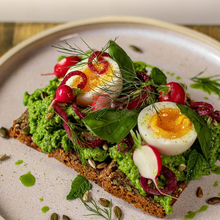 eggs and avocado on toast at Brunswick East, Dalston and Hackney London