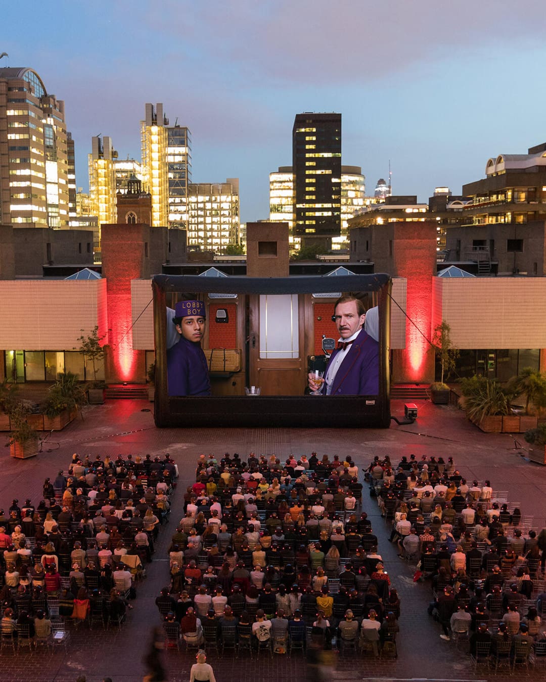 Barbican Outdoor Cinema at its Sculpture Court