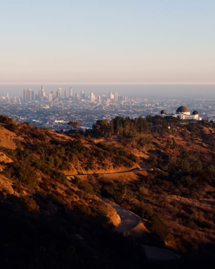A view of the LA hills, a city known for its hiking trails