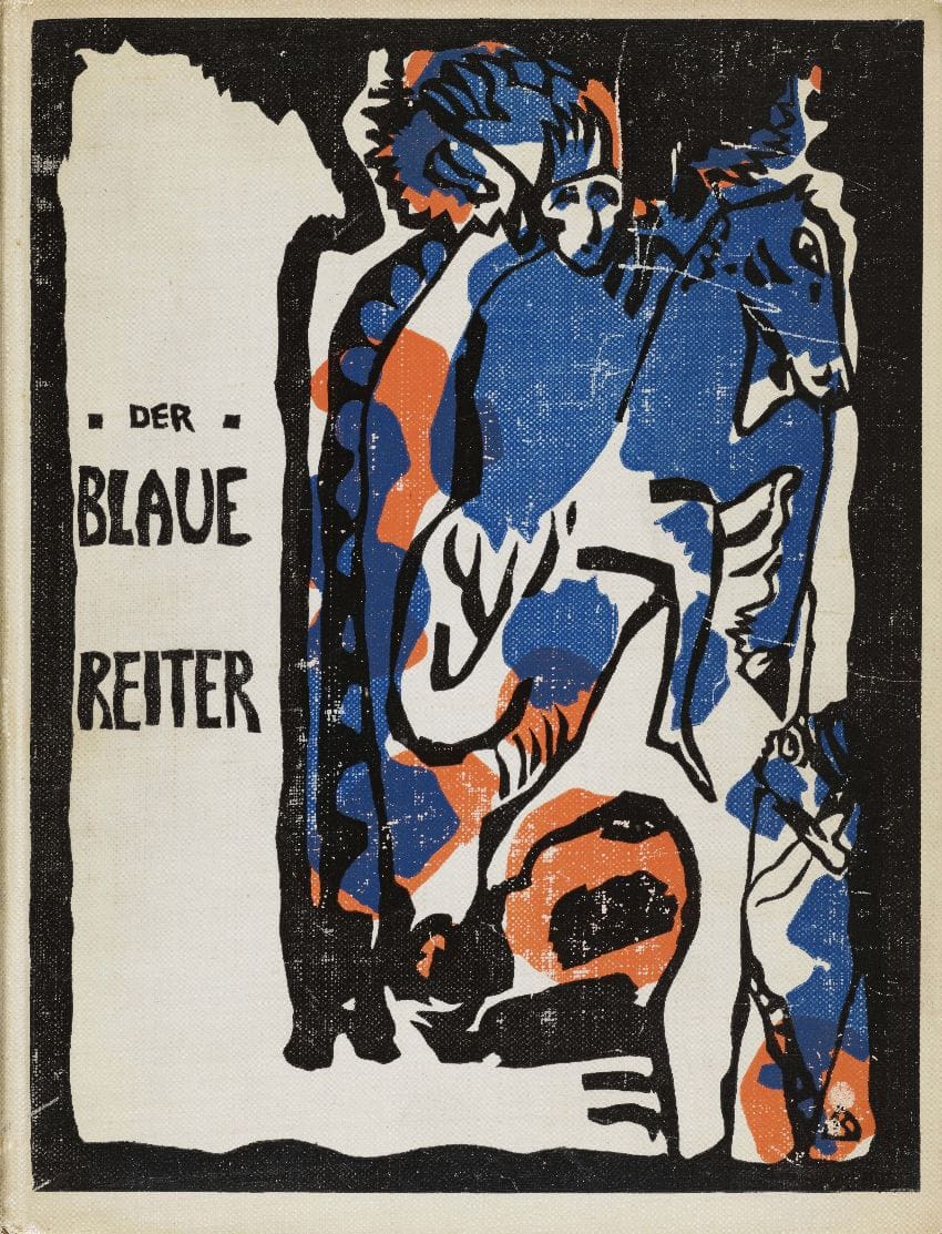An artwork by Wassily Kandinsky and Franz Marc, Der Blaue Reiter, R. Piper & Co., as seen at Tate Modern Expressionists exhibition