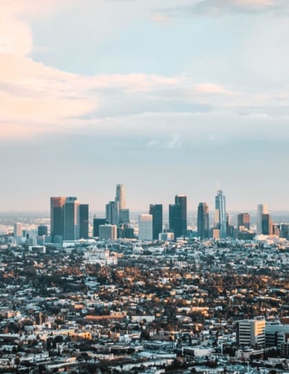 Los Angeles City Guide | The sun setting on downtown Los Angeles