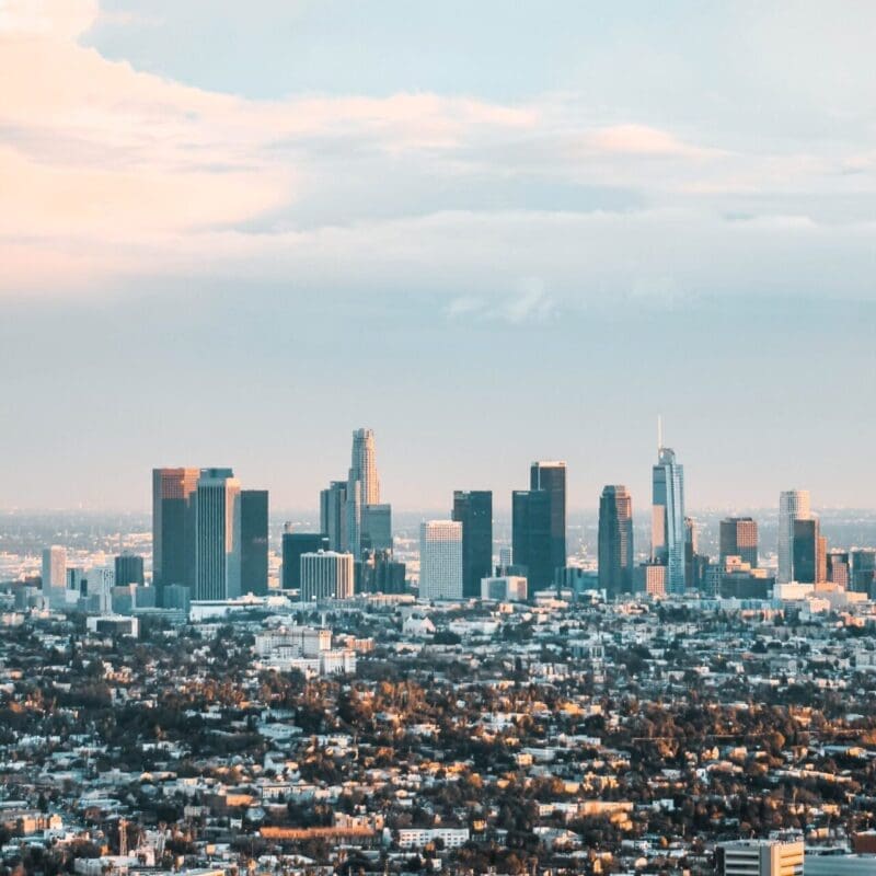 Los Angeles City Guide | The sun setting on downtown Los Angeles