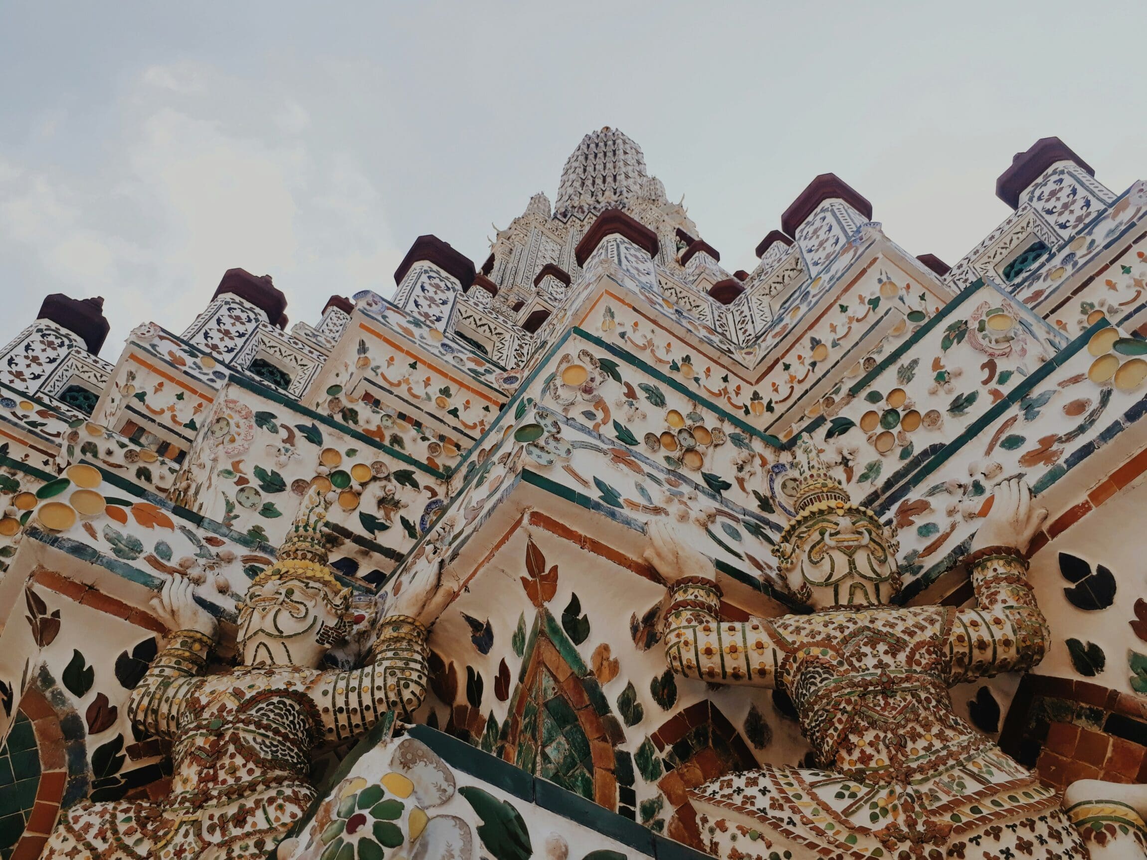 Wat Arun temple, decorated with porcelain shards