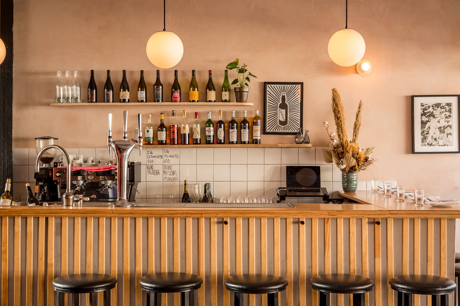 Best London restaurants | The wood-panelled bar area at Top Cuvée's Highbury restaurant