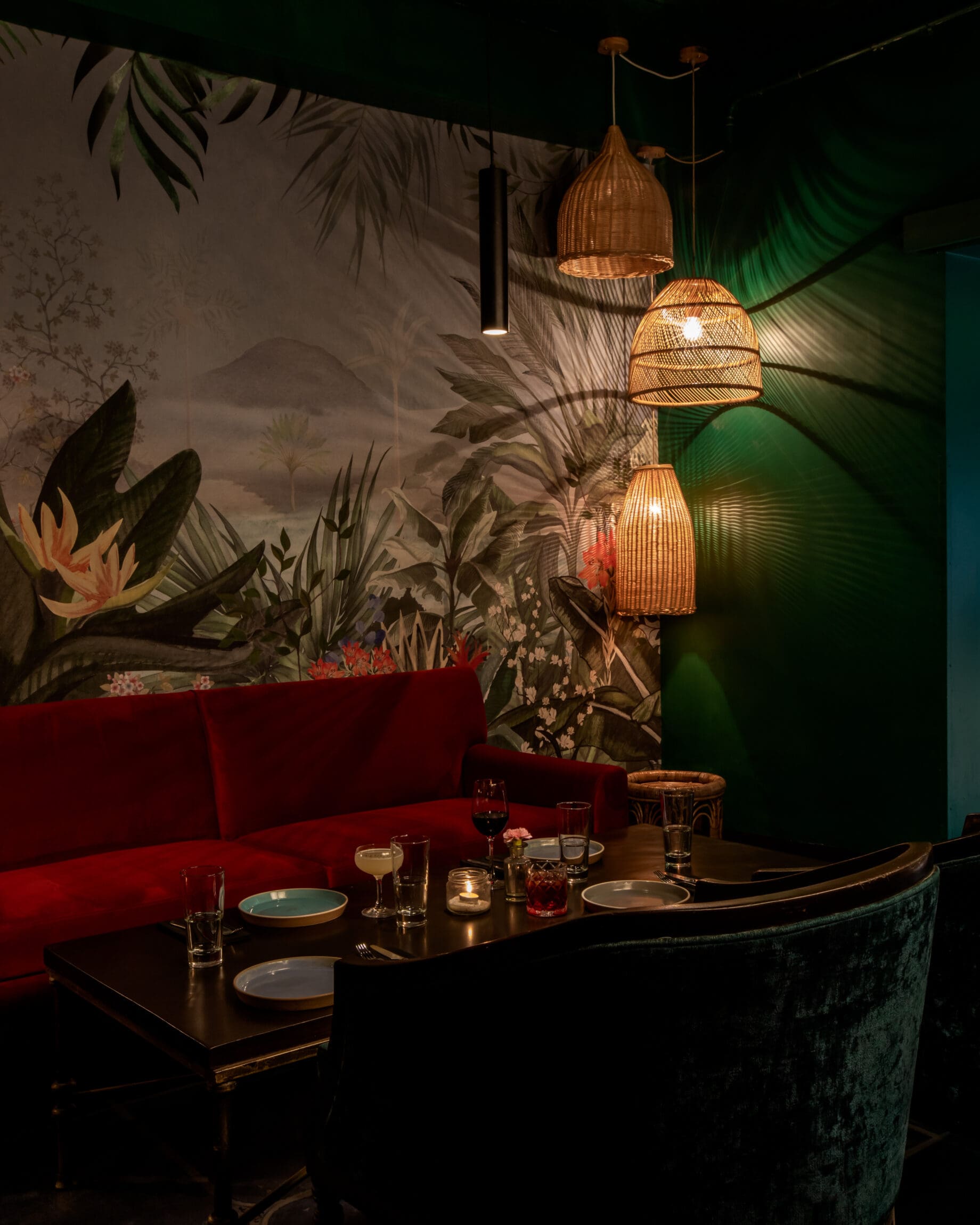 The best bars in Mumbai | dark velvet interiors at Slink & Bardot