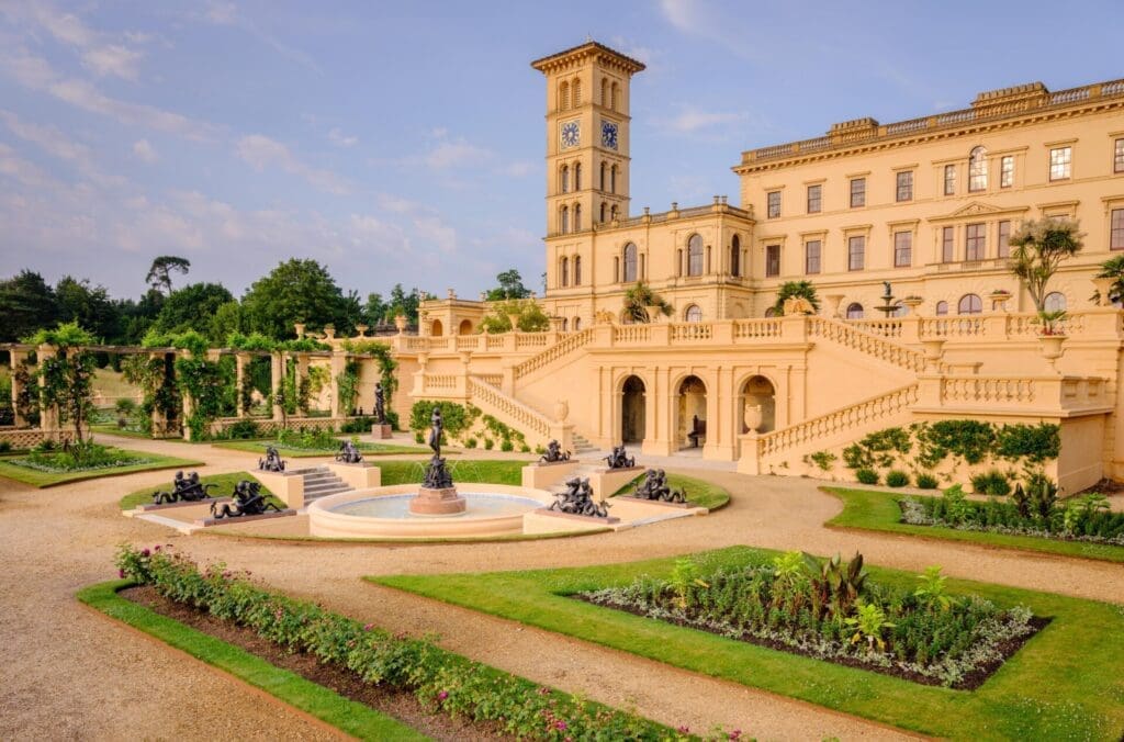 Isle of Wight | An Italianate palace, gardens and fountain at sunset