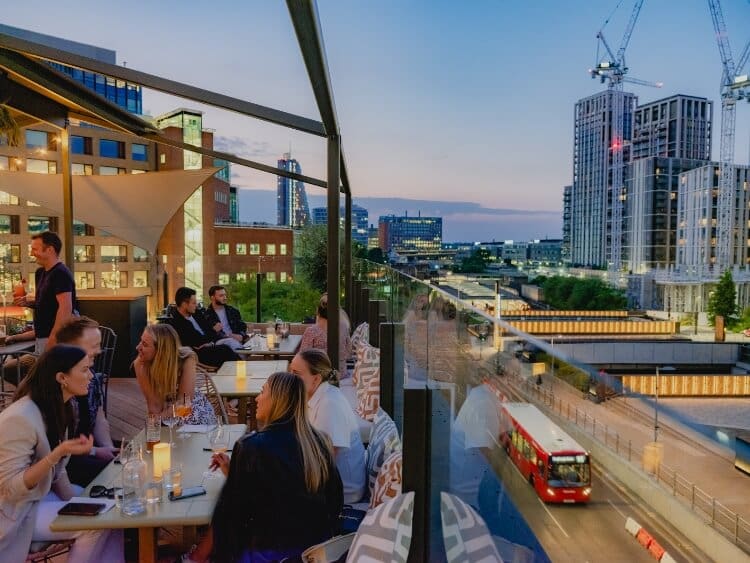 The best outdoor restaurants in London | The open-air rooftop at The Broadcaster in White City