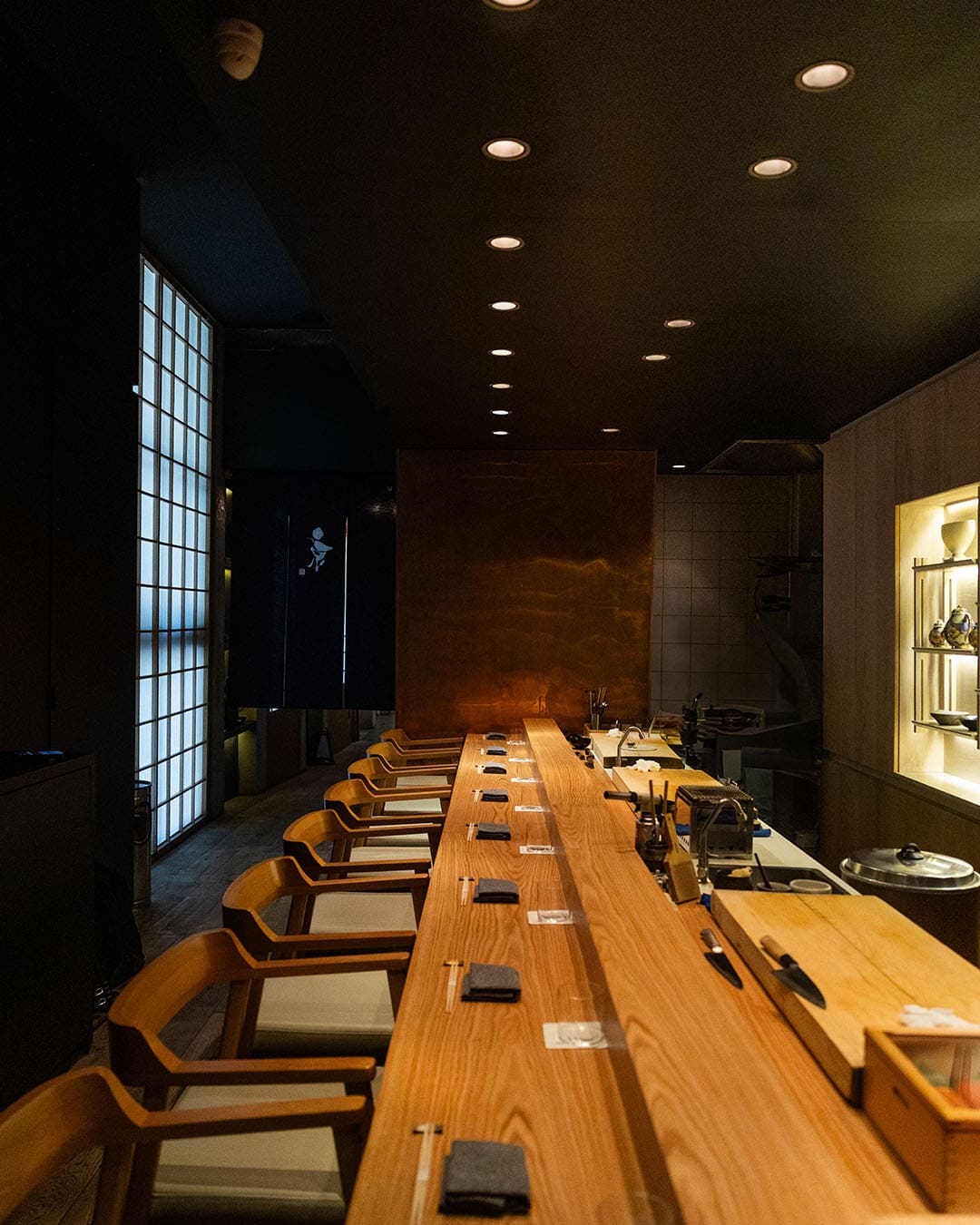 The interior of Sushi Kyo