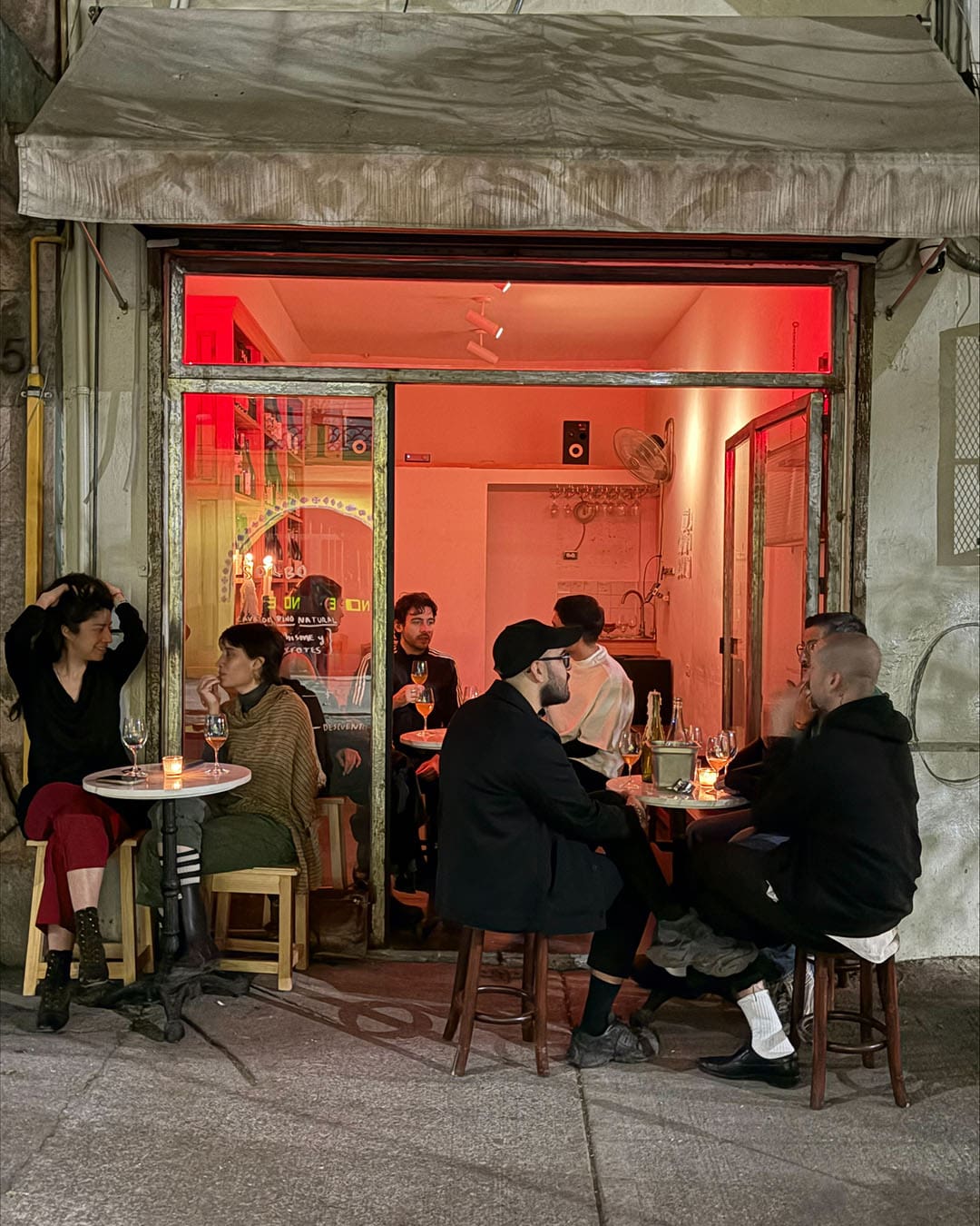 Customers enjoy the pocket sized bar at Sorbo