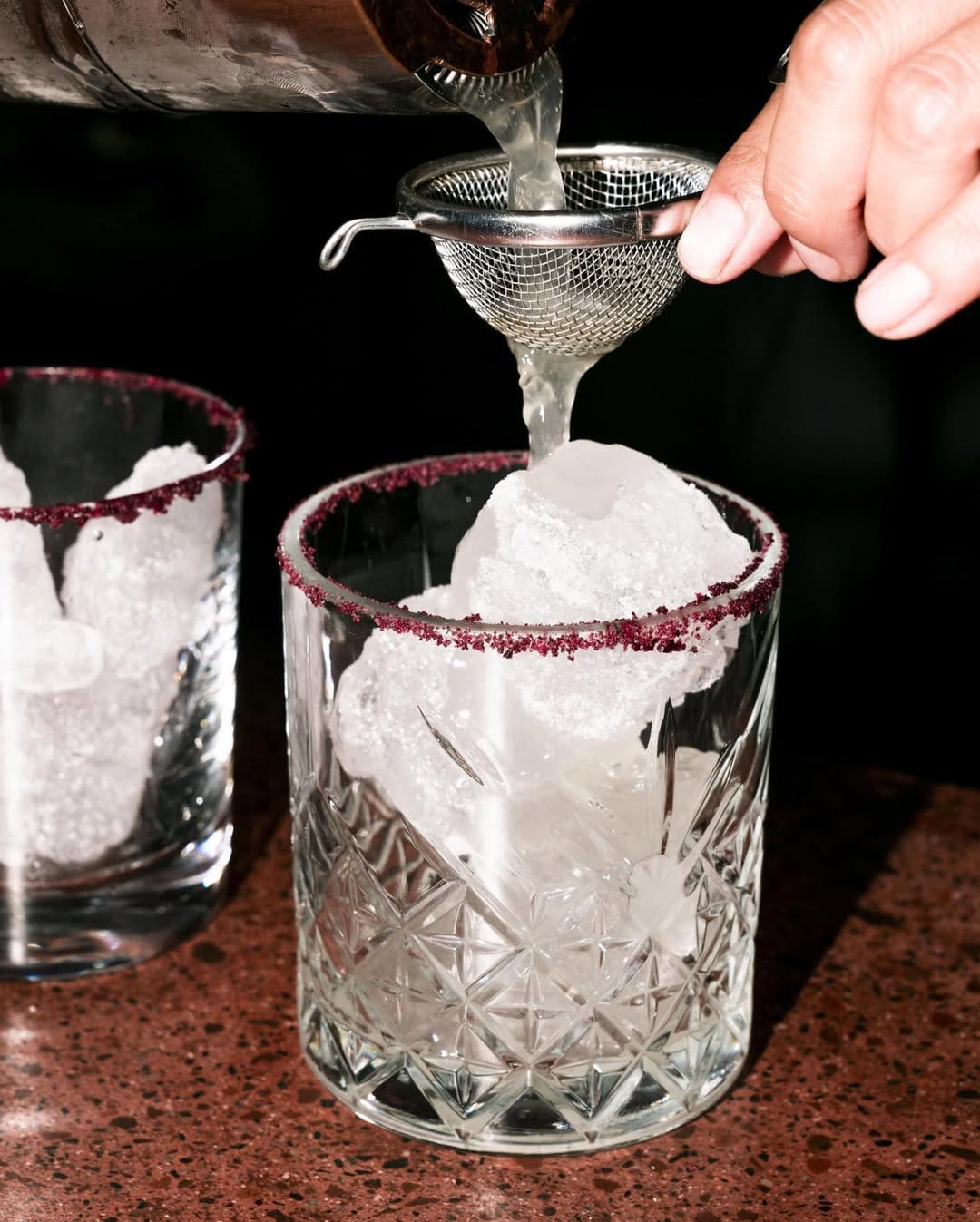 Cocktail preparation at Tlécan in Mexico City