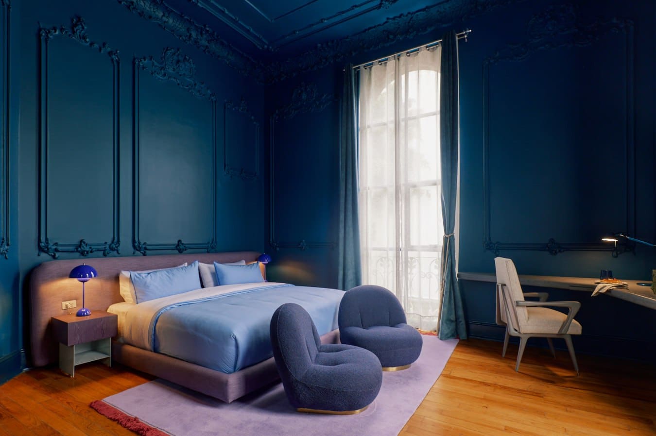 Saturated blue tones at Maison Celeste