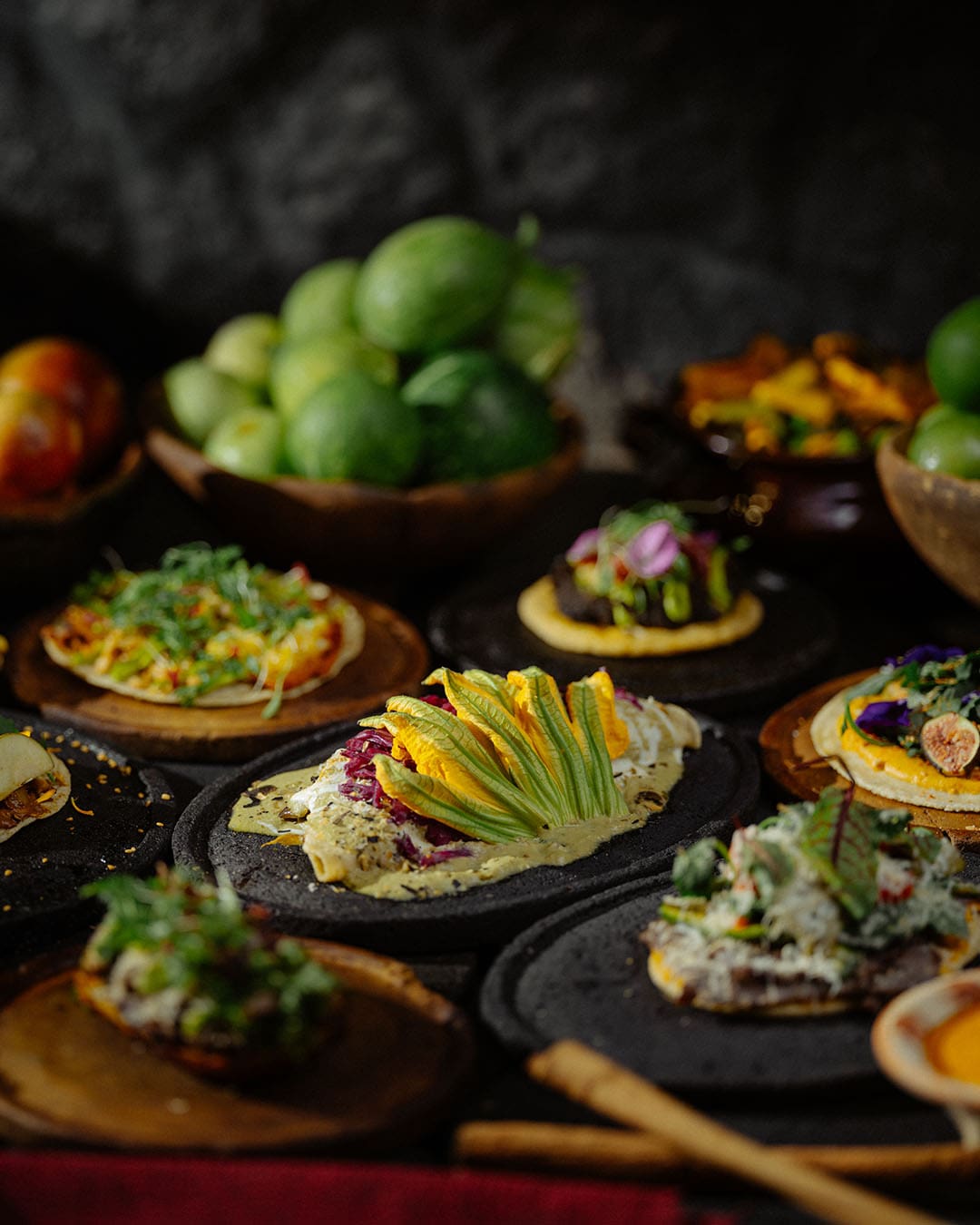 Delicious dishes presented at Expendio de Maiz. Photography Nicolas Tadeo Wachter