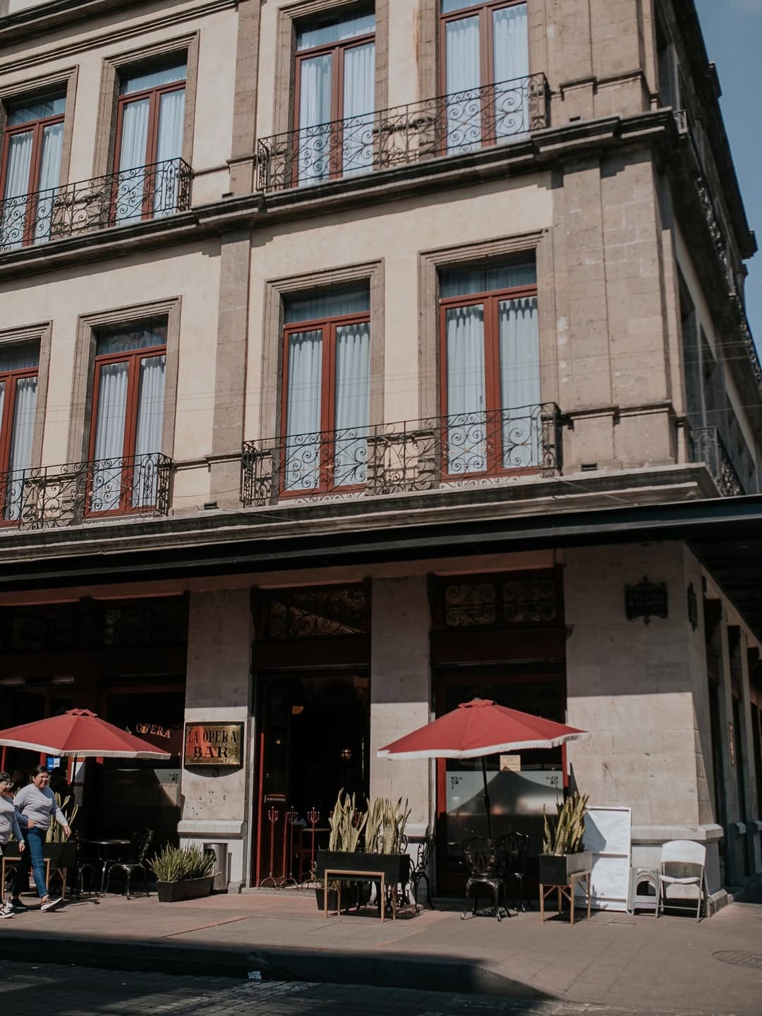 Exterior of La Opera, a a historic cantina