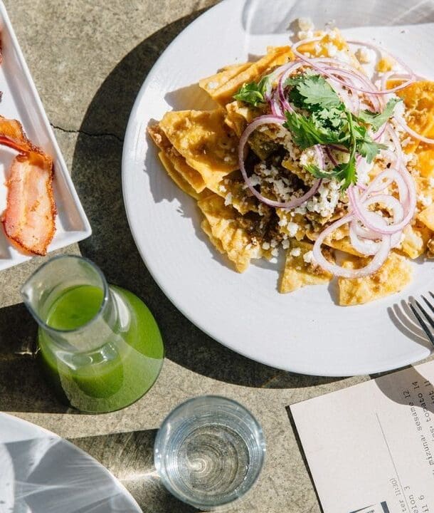 Where to eat, drink, stay in Palm Springs, California | Nachos and green juice at Cheeky's