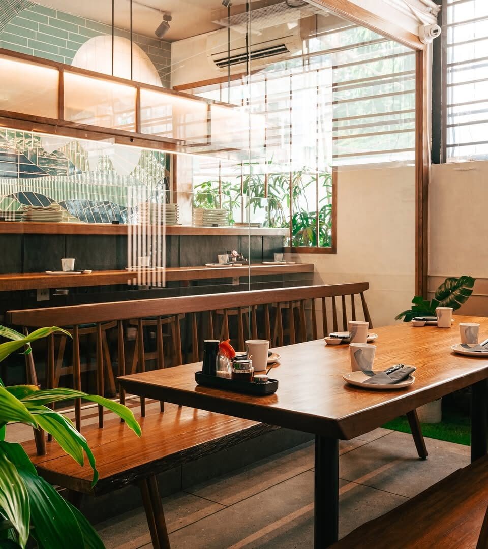 Pared back interiors at Izumi in Bandra West