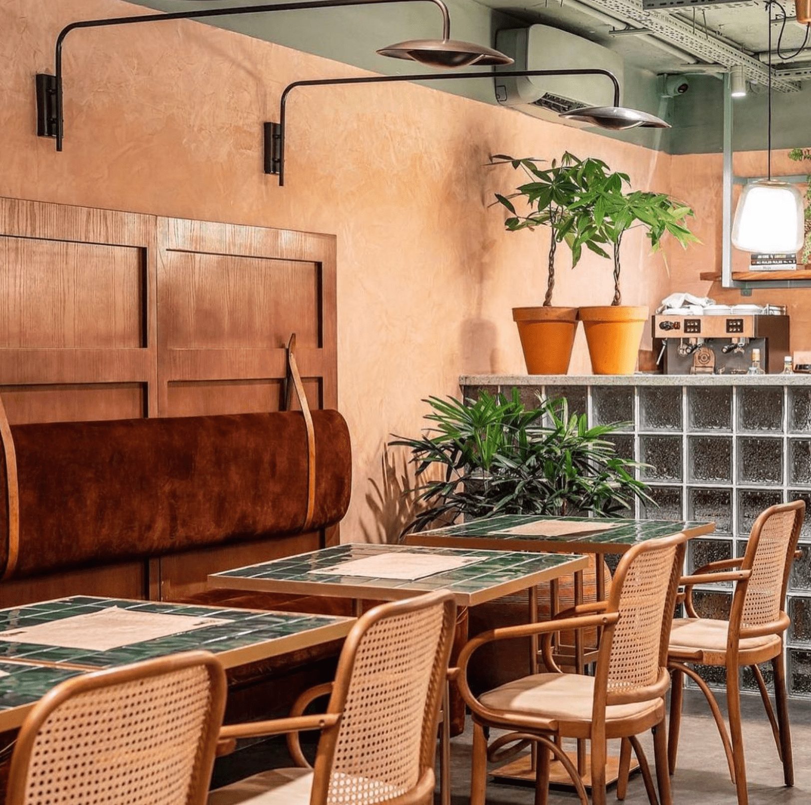 The best restaurants in Lagos, Nigeria | Pink plastered walls and rattan chairs in See Lagos