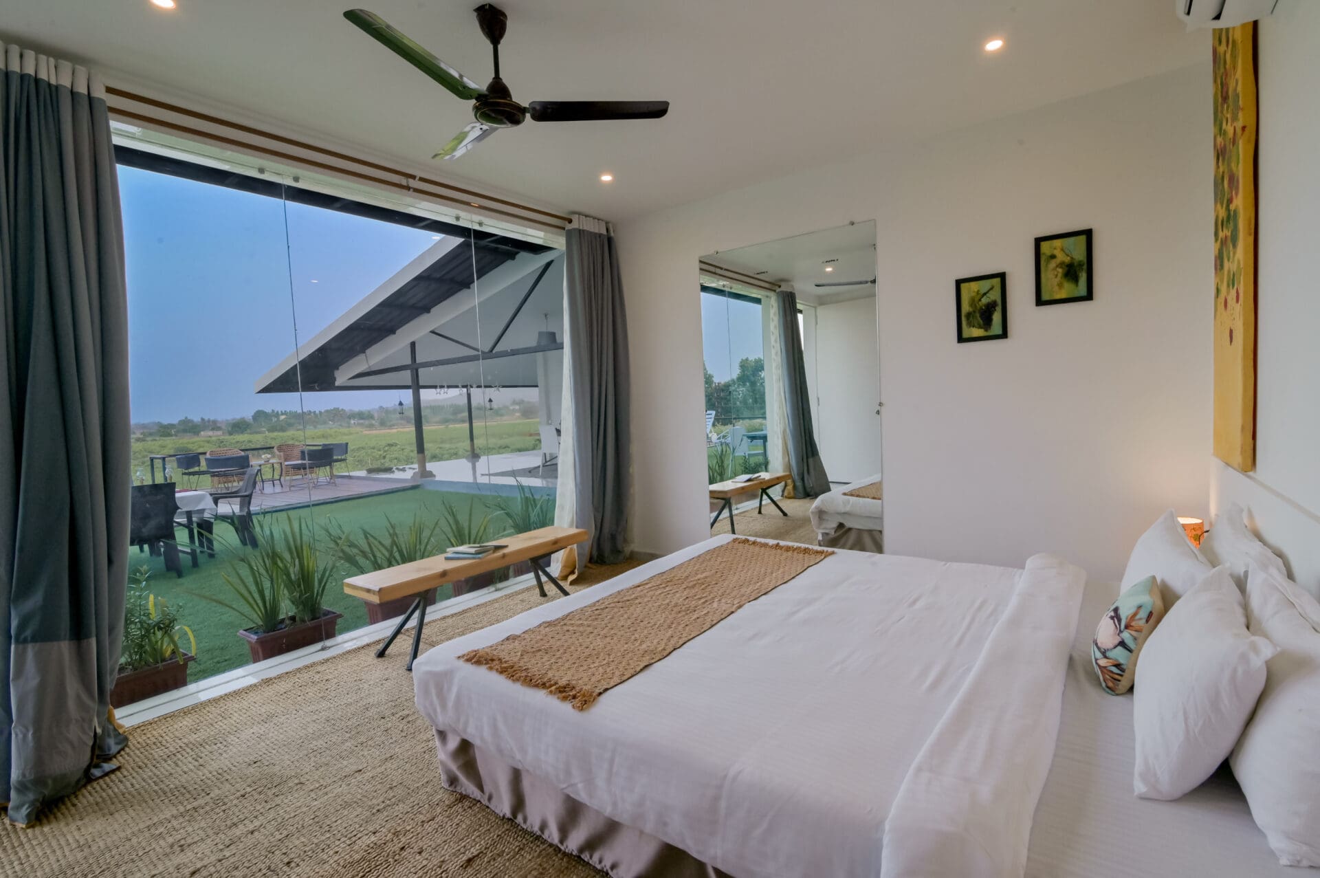 The best farm stays outside of Mumbai | A bedroom at Onellaa farm outside of Mumbai