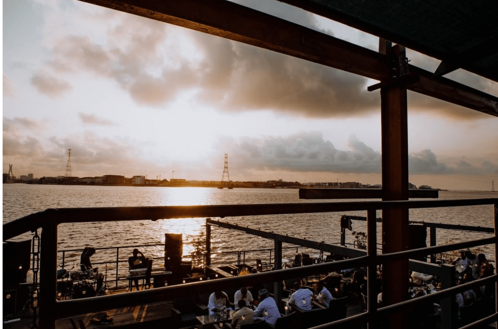 The best bars in Lagos | a view of the lagoon at sunset