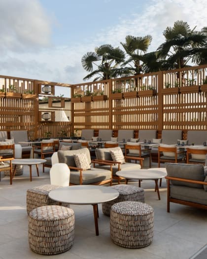 The outdoor terrace at the Marriott, Lagos Nigeria
