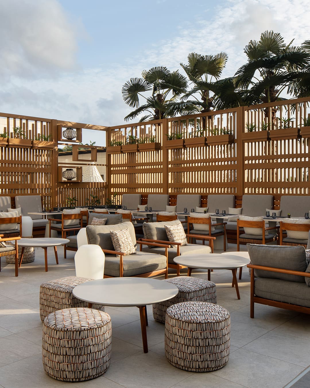 The outdoor terrace at the Marriott, Lagos Nigeria