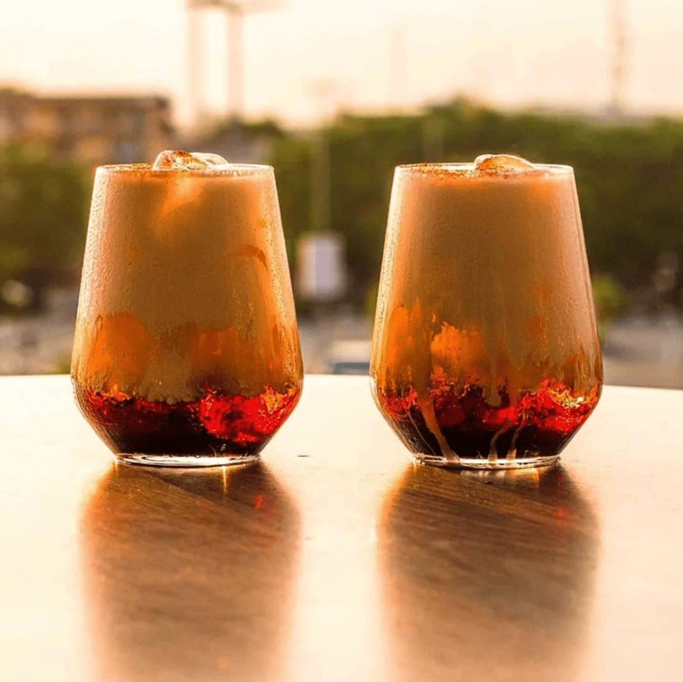 The best bars in Lagos | two vibrant cocktails at Rhapsody’s Ikeja
