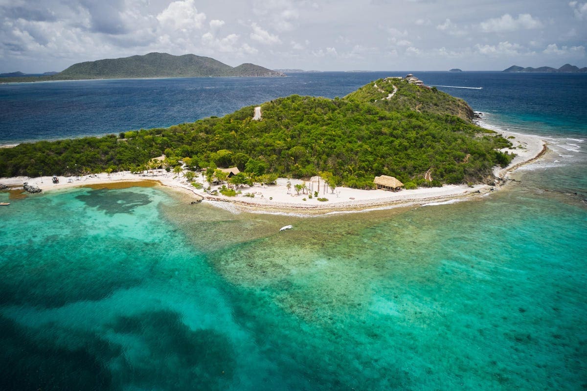 The rise of transformational retreats | Aerial BVI on a private island in the Caribbean