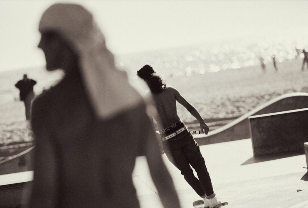 Focal Point, Erik Melvin | Skaters on the coastal skate park in LA. Photo by Erik Melvin
