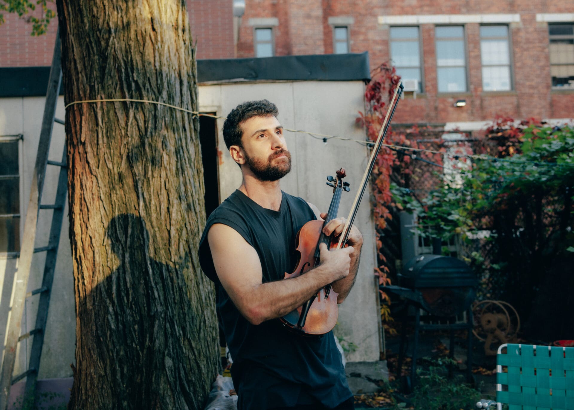 An interivew with Haig Papazian | the artist holds a violin