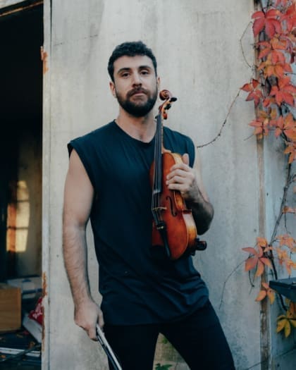 An interivew with Haig Papazian | the artist holds a violin