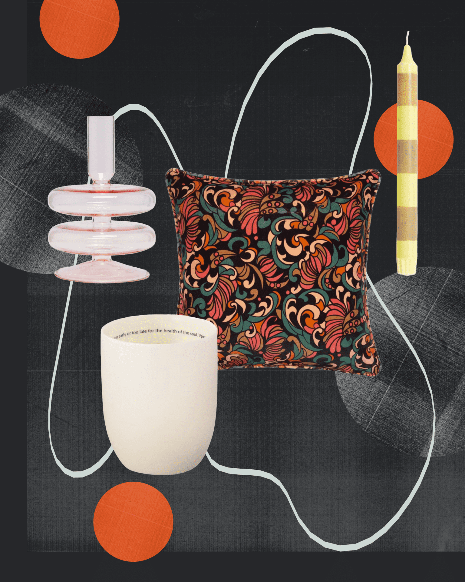 ROADBOOK christmas gift guide | An assortment of homewares on a collage background