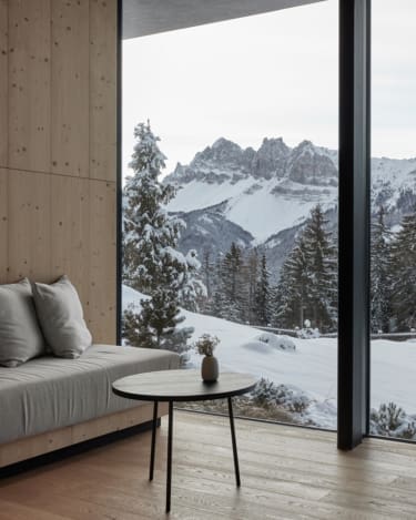The most spectacular places to stay in the Alps this winter | A private sitting area at Forestis in South Tyrol