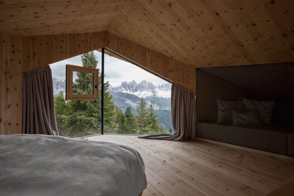 The most spectacular places to stay in the Alps this winter | Spruce and zirbe wood ensconce the private chalets at Odles Lodge