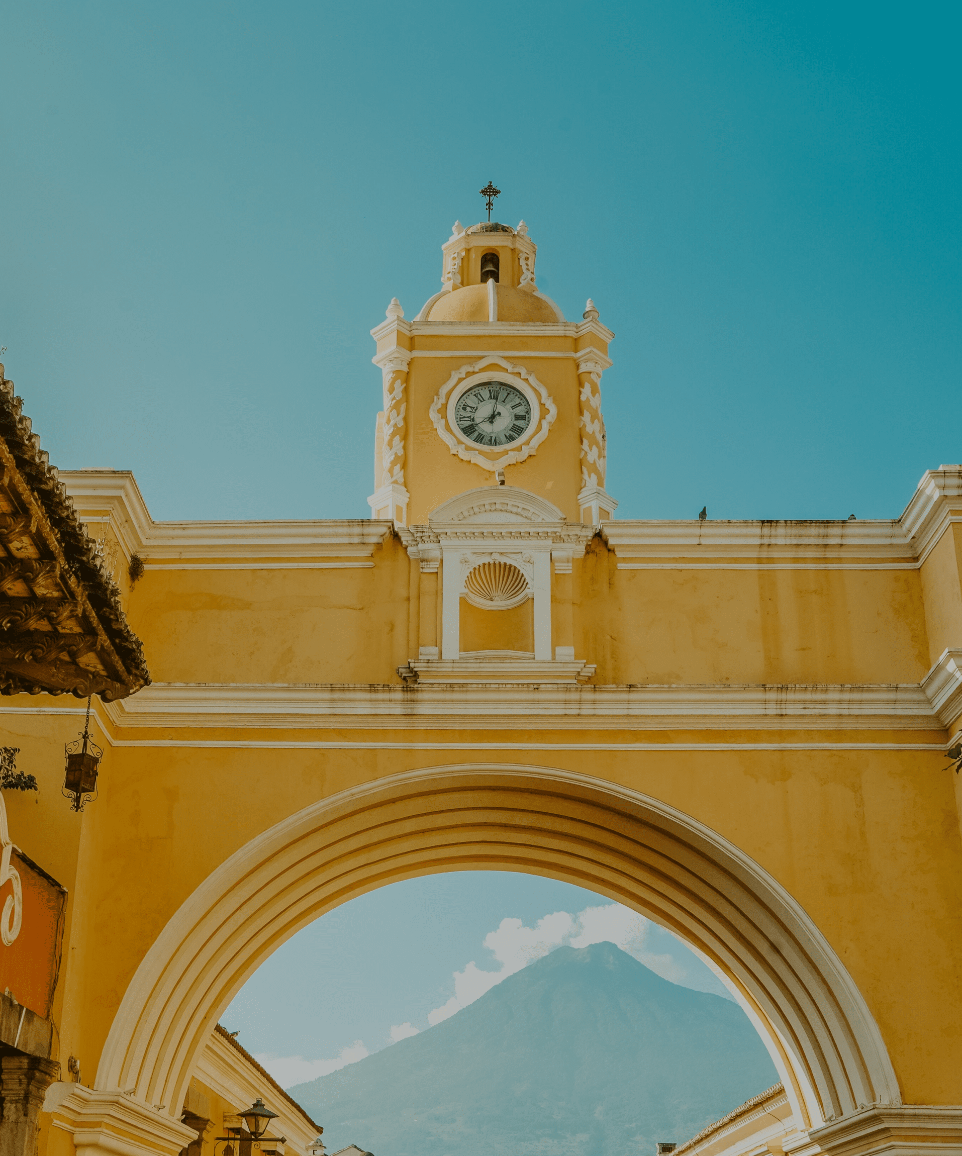Yellow architecture in Antigua Guatemala, Guatemala, photo by Angello Pro