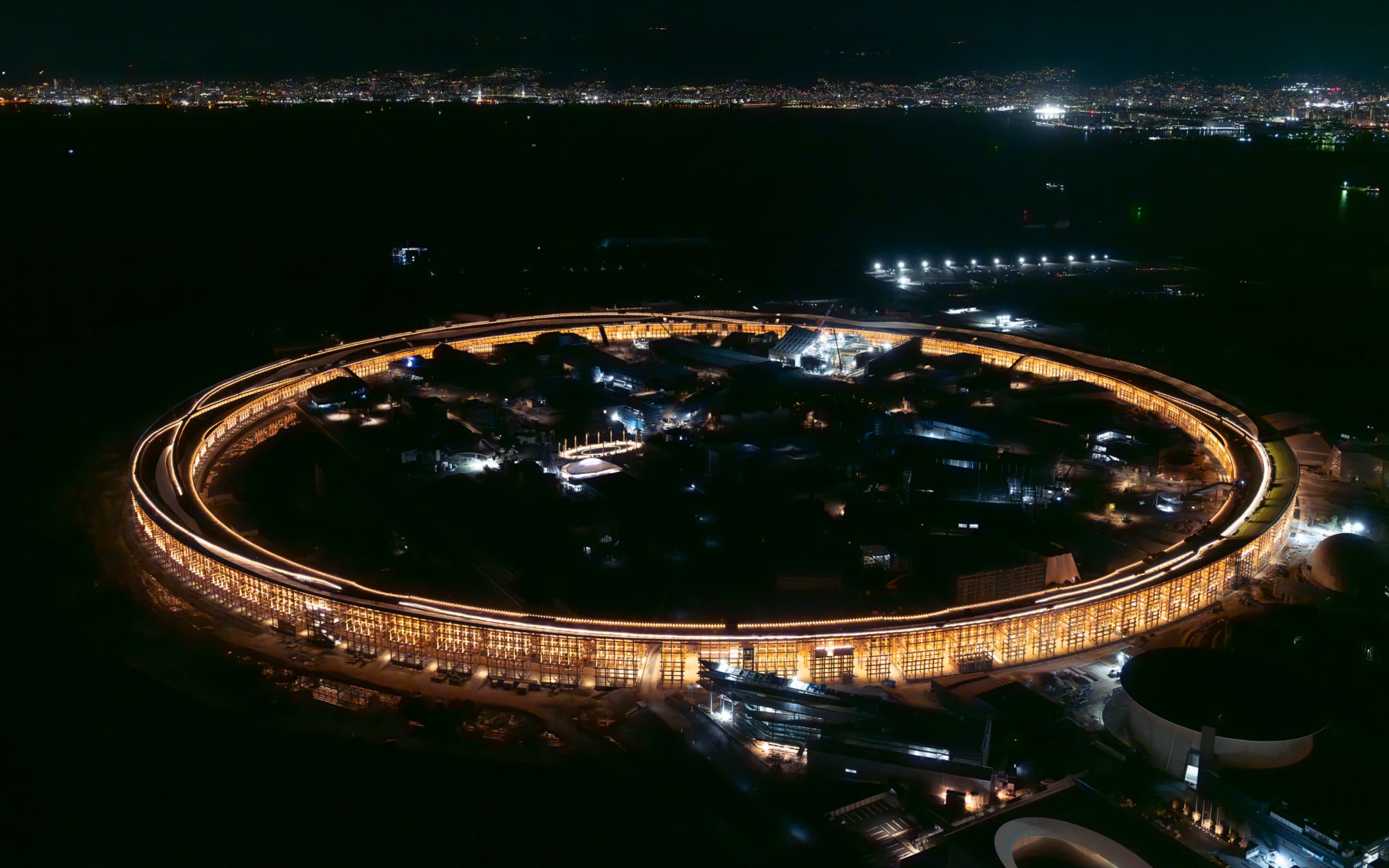 Osaka at night, the location for 2025 World Expo.