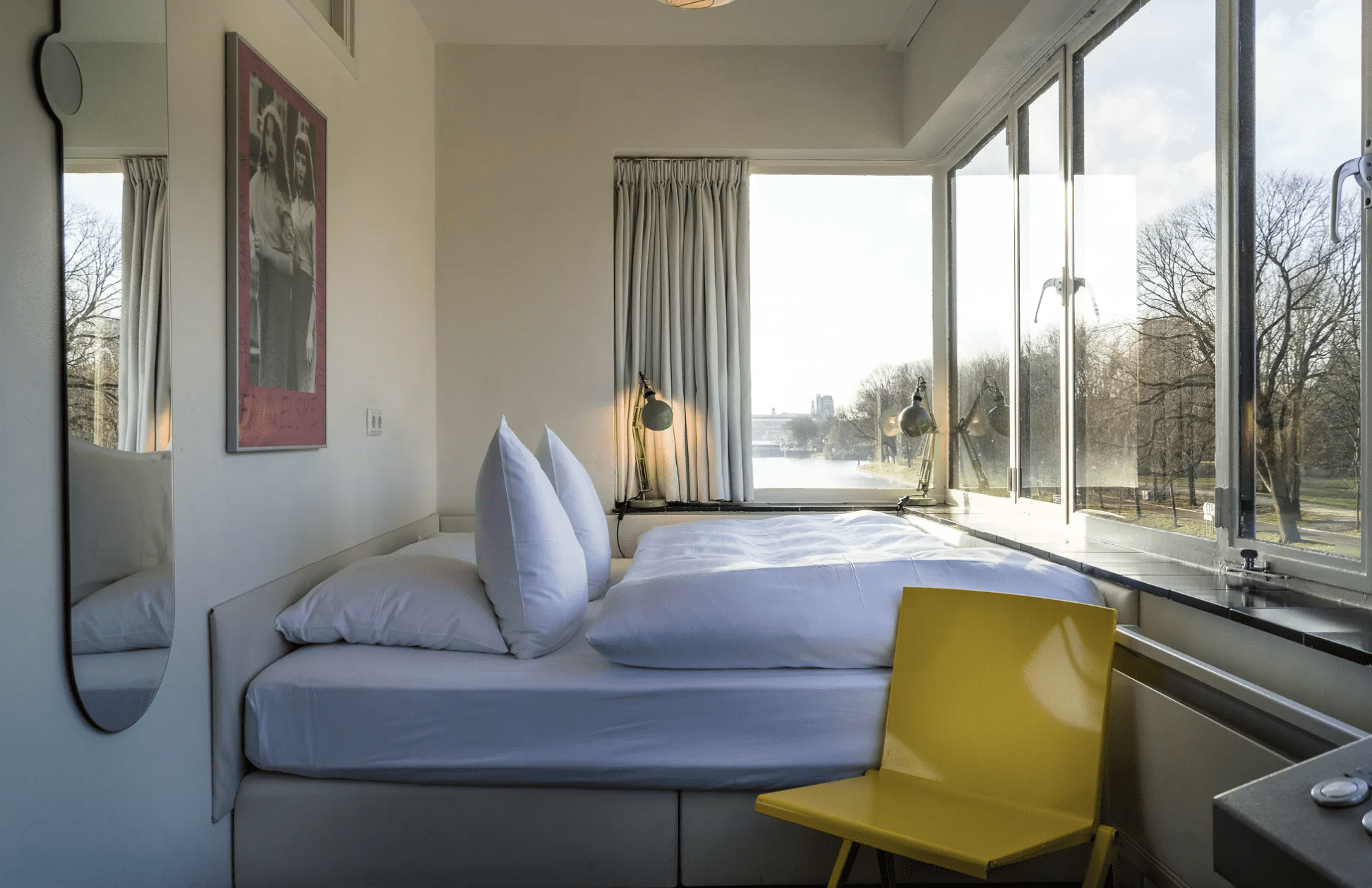The best hotels in Amsterdam | The Sweets Hotel has large windows letting natural light in the room
