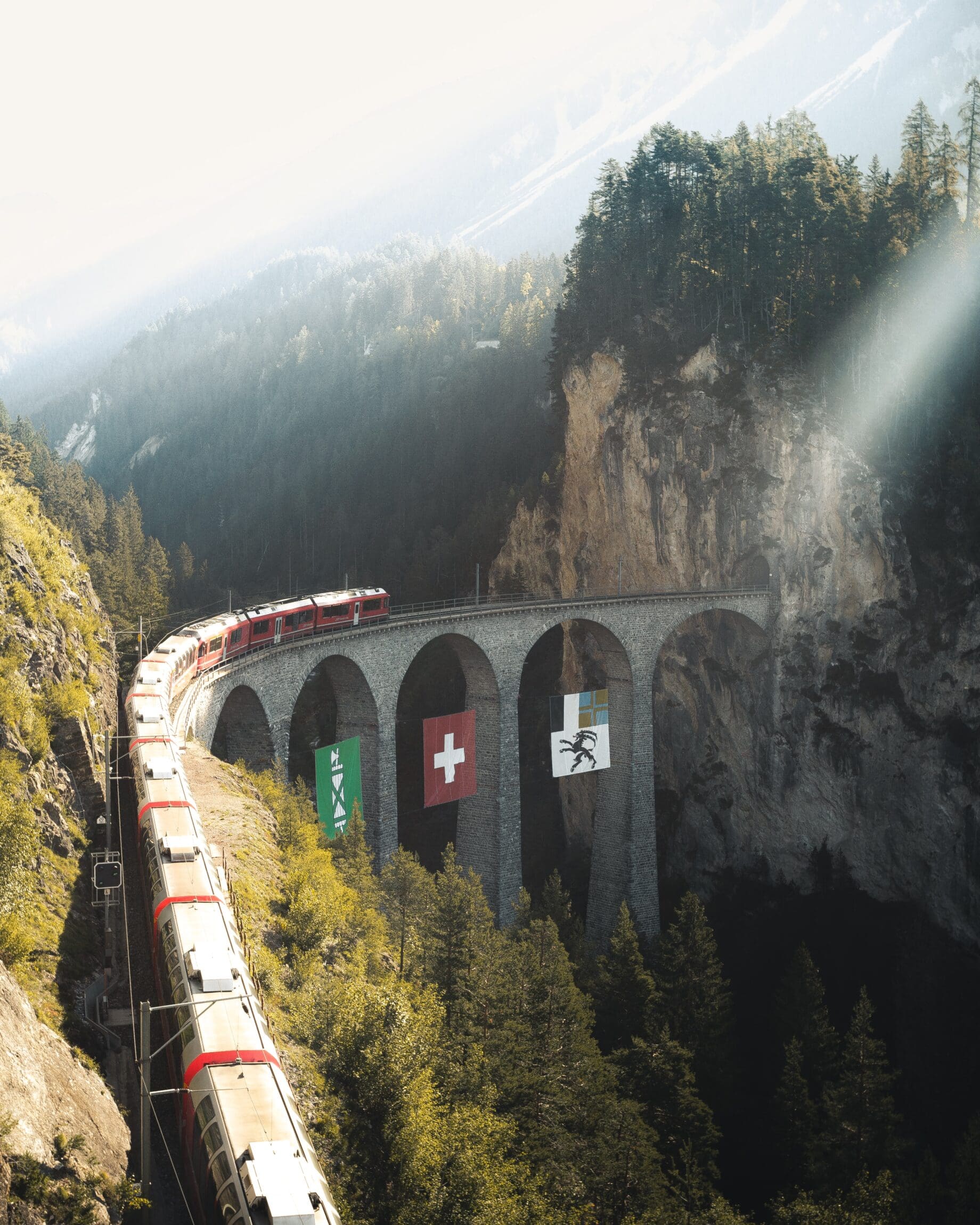 The rise of the slomad | a train driving through scenic Switzerland