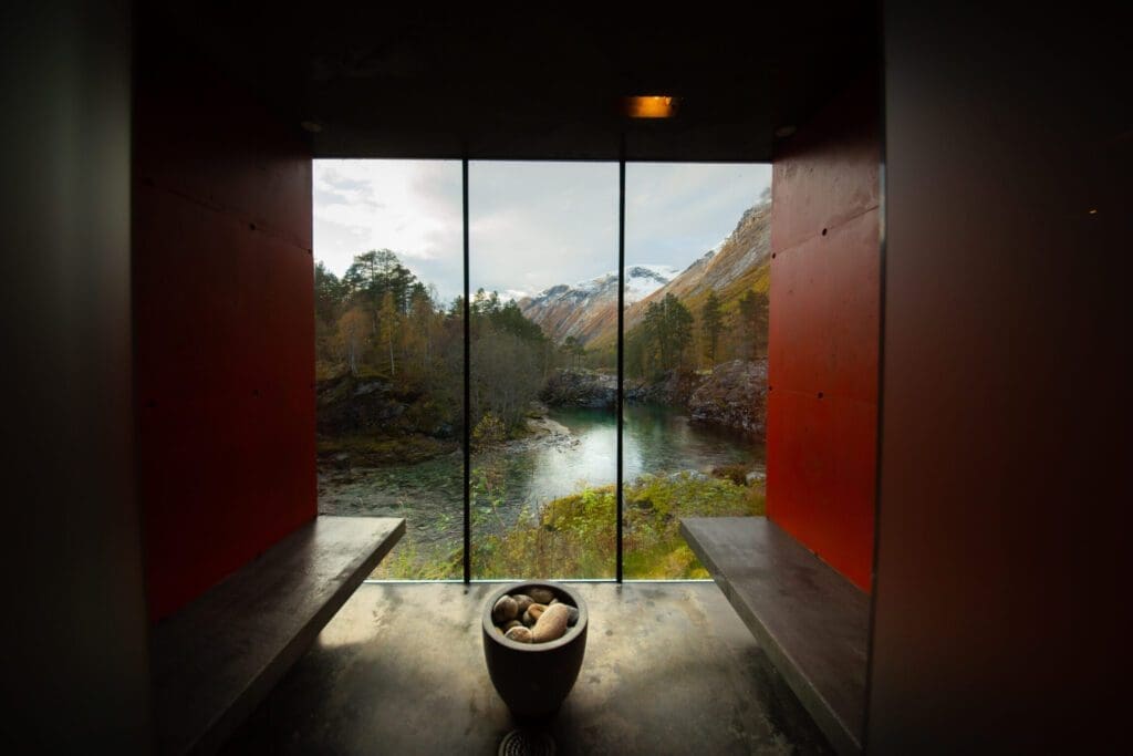 The future of hotel wellness | Storfjord Hotel, Norway, overlooking a fjord and mountains