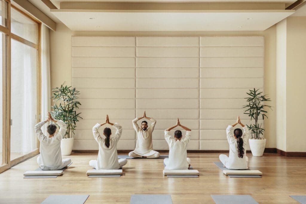 The future of hotel wellness | meditation and yoga in a light-filled studio at Six Senses Vana, India