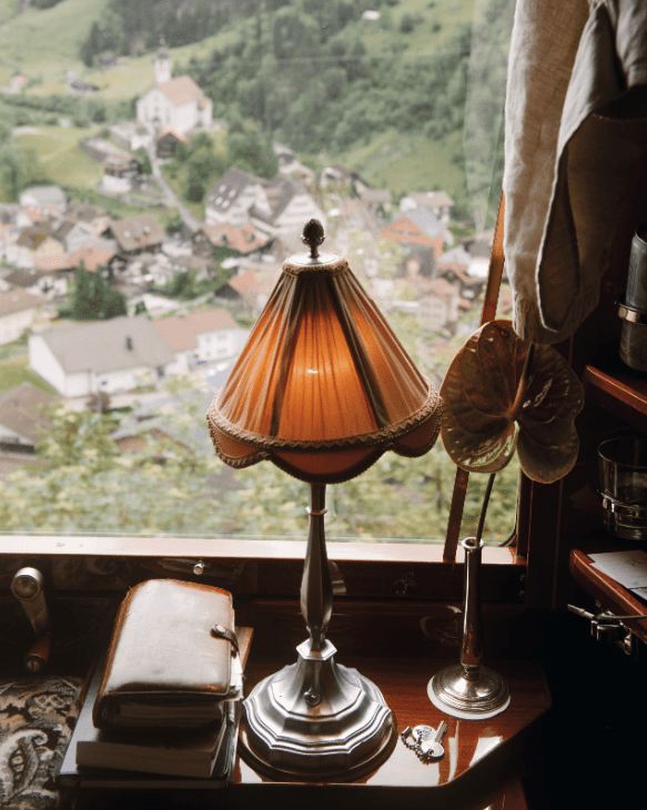 The best European trains | interior view of a Belmond train with vintage decor