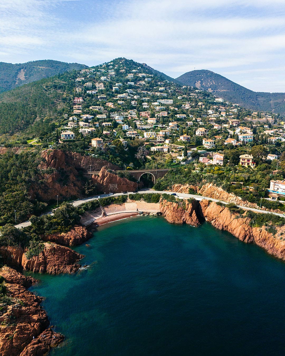 Aerial view of the French Riviera