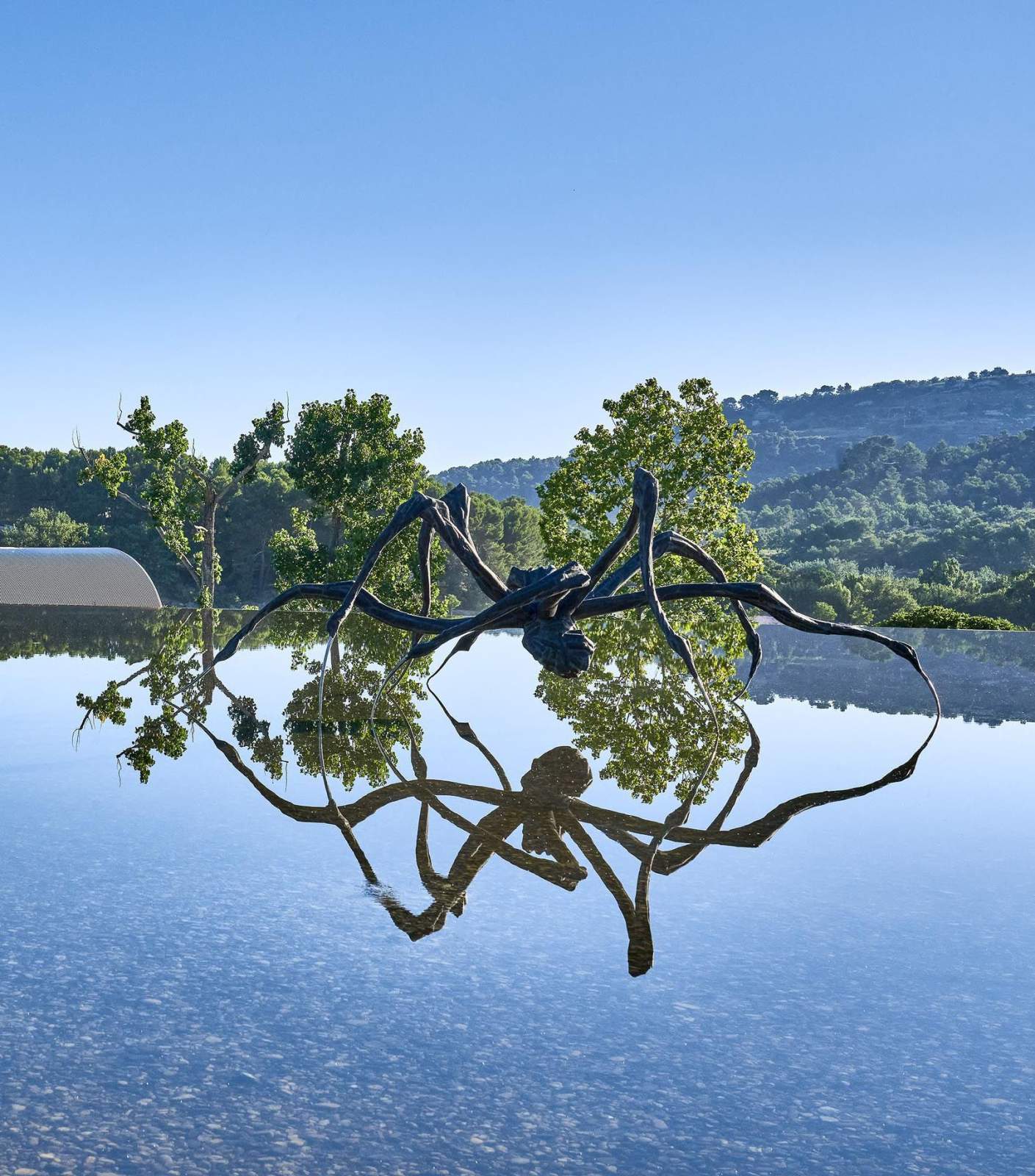 Crouching Spider by Louise Bourgeois, installed at Chateau la Coste