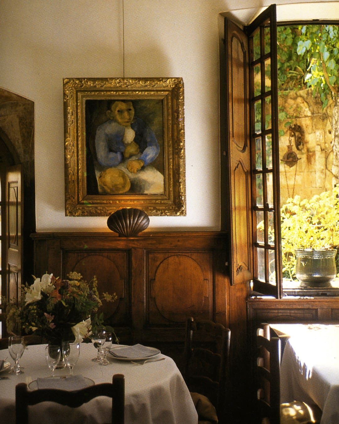 Art on the wall at Colombe d'Or