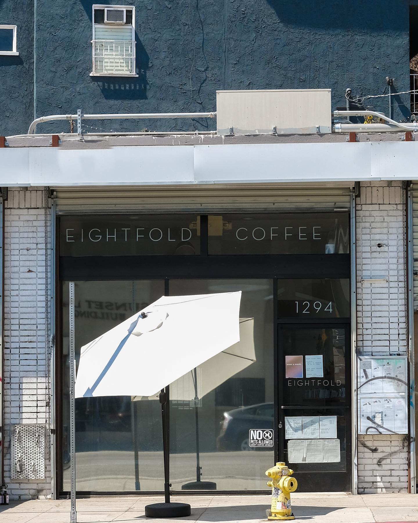 The best coffee shops in Los Angeles | The outside of Eightfold Coffee in the Arts District of Los Angeles