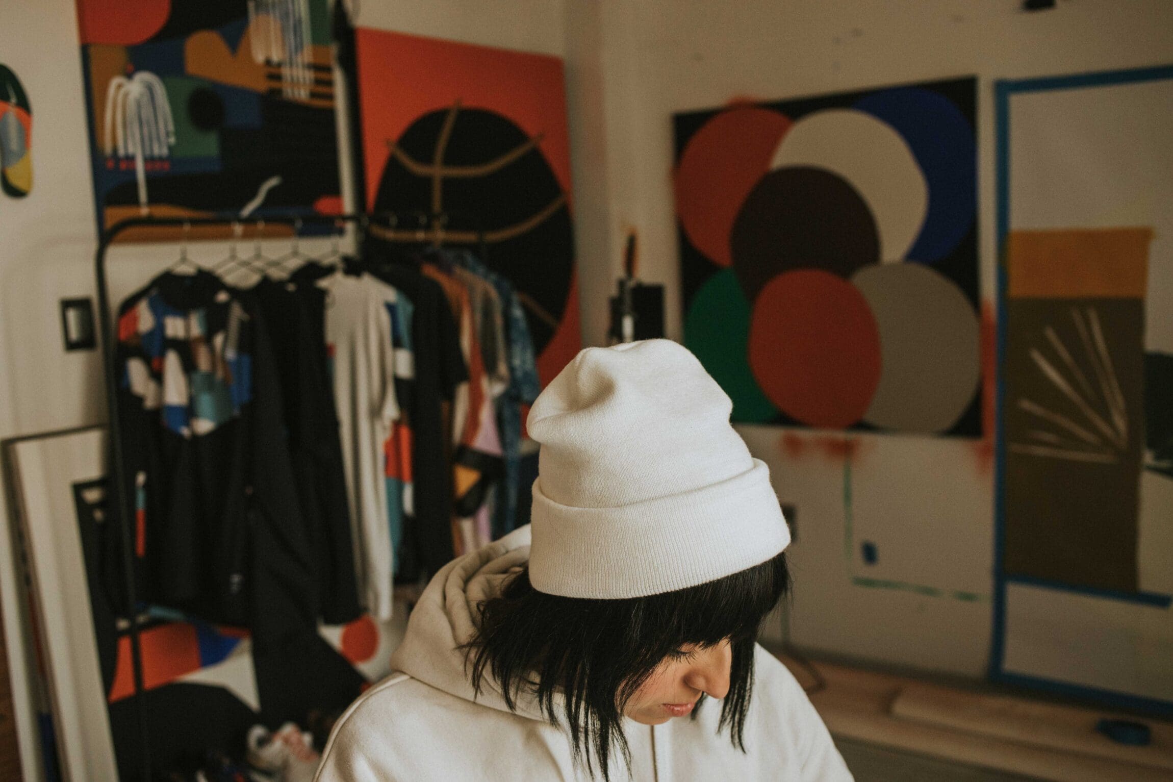 Artist Luisa Salas, aka Hola Lou, shot for ROADBOOK in her home studio