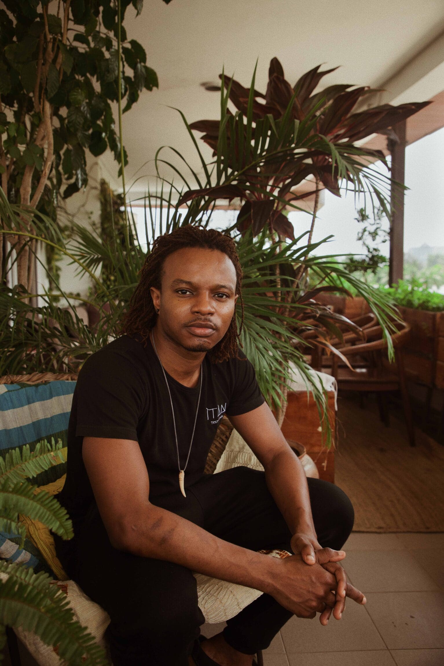 Chef Michael Adé Elégbèdé at his restaurant Ìtàn Test Kitchen, shot for ROADBOOK by Adedamola Odetara